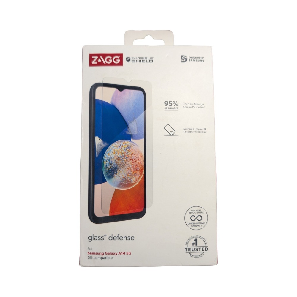 Nn4-O ZAGG Glass+ Defense Screen Protector For‎ Samsung Galaxy A14 5G